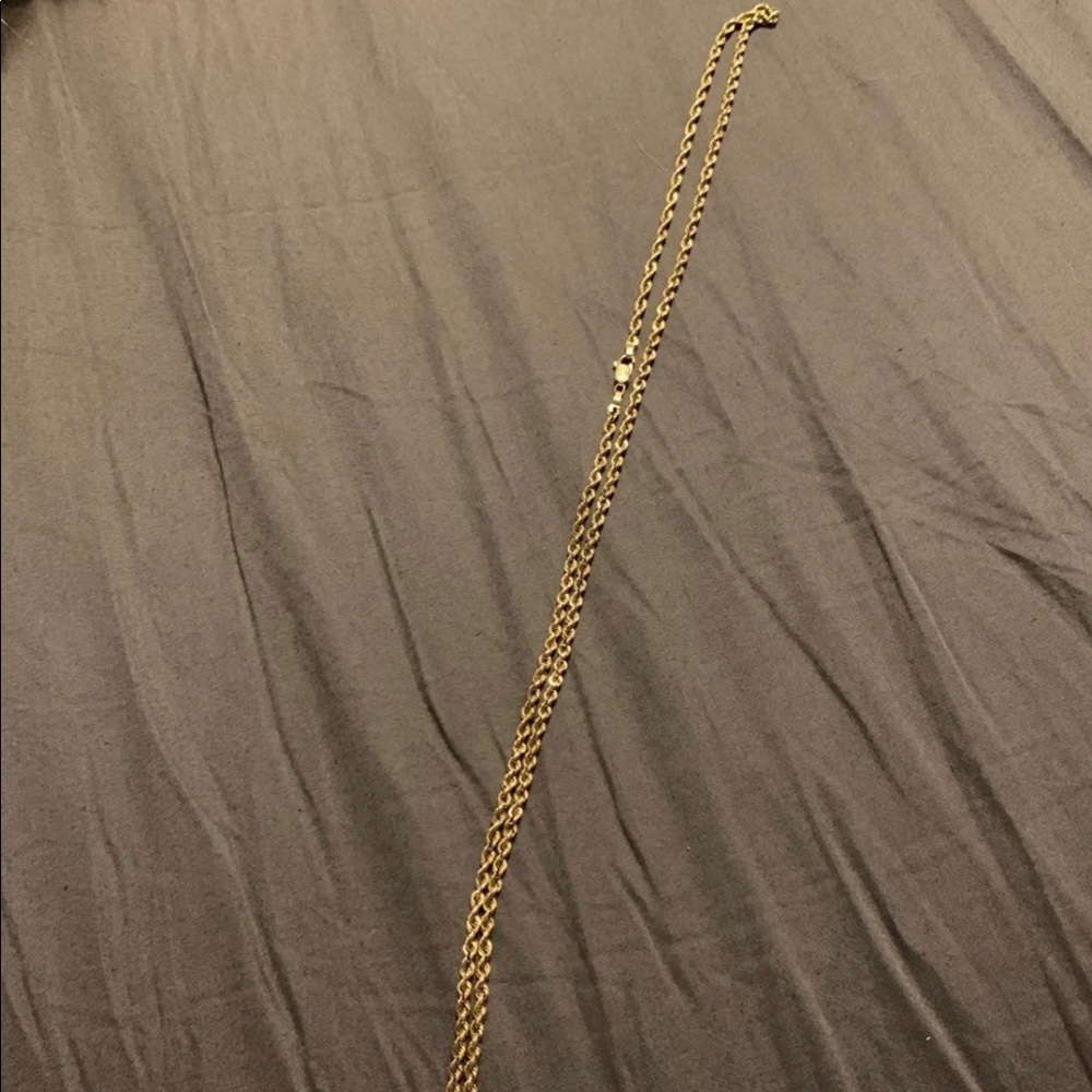 14k solid gold rope chain